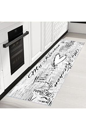 Dijital Baskı Yıkanabilir Kaymaz Taban Mutfak Halısı Ve Yolluk RVG2040