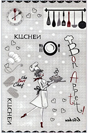 Dijital Baskı Yıkanabilir Kaymaz Taban Mutfak Halısı Ve Yolluk RVG2061