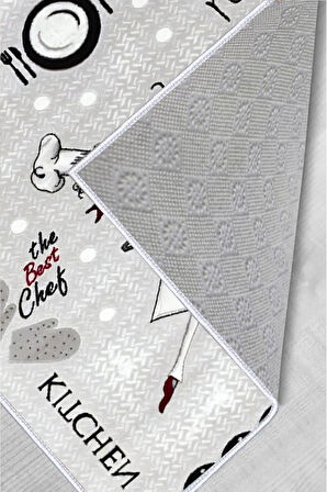 Dijital Baskı Yıkanabilir Kaymaz Taban Mutfak Halısı Ve Yolluk RVG2061