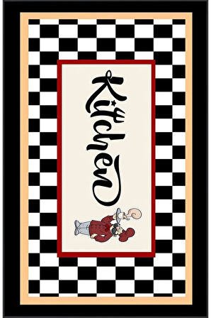 Dijital Baskı Yıkanabilir Kaymaz Taban Mutfak Halısı Ve Yolluk RVG2063