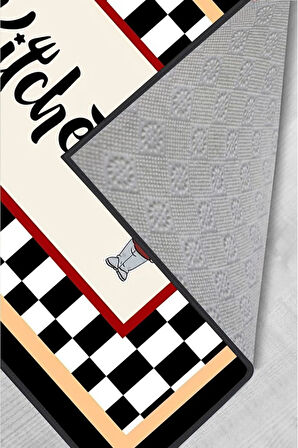 Dijital Baskı Yıkanabilir Kaymaz Taban Mutfak Halısı Ve Yolluk RVG2063