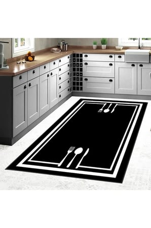 Dijital Baskı Yıkanabilir Kaymaz Taban Mutfak Halısı Ve Yolluk RVG2084-SM363