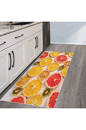 Dijital Baskı Yıkanabilir Kaymaz Taban Mutfak Halısı RVG2094-SD095