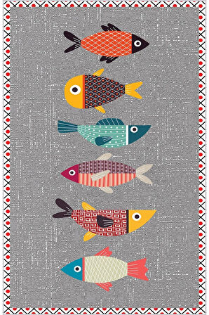 Dijital Baskı Yıkanabilir Kaymaz Taban Mutfak Halısı Ve Yolluk RVG2111-SM217