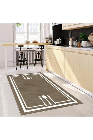 Dijital Baskı Yıkanabilir Kaymaz Taban Mutfak Halısı Ve Yolluk RVG2114-SM362