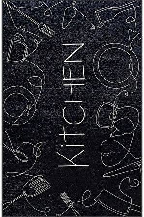 Dijital Baskı Yıkanabilir Kaymaz Taban Mutfak Halısı Ve Yolluk RVG2115