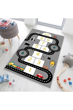 Dijital Baskı Yıkanabilir Kaymaz Taban Çocuk Halısı Ve Yolluk RVG4089-SD729