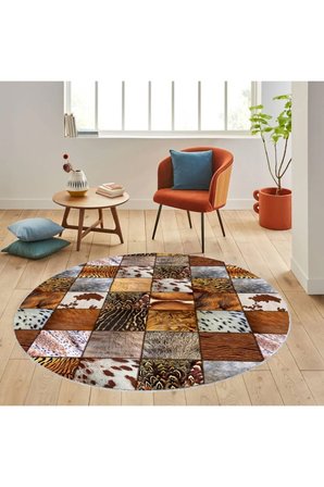 Dijital Baskı Yıkanabilir Kaymaz Taban Salon Halısı Ve Yolluk RVG7072