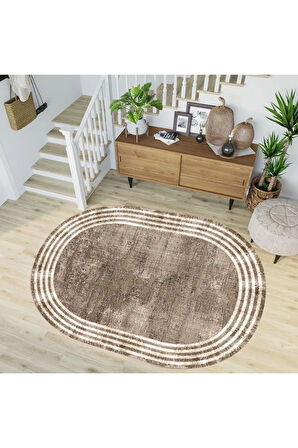Dijital Baskı Yıkanabilir Kaymaz Taban Salon Halısı Ve Yolluk RVG7189-HT487