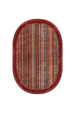 Dijital Baskı Yıkanabilir Kaymaz Taban Oval Salon Halısı Rvg7223-ht647