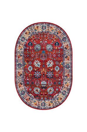Dijital Baskı Yıkanabilir Kaymaz Taban Oval Salon Halısı Rvg7225-ht994
