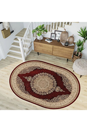 Dijital Baskı Yıkanabilir Kaymaz Taban Oval Salon Halısı Rvg7226-ht997