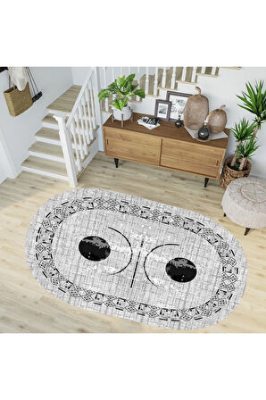 Dijital Baskı Yıkanabilir Kaymaz Taban Salon Halısı Ve Yolluk RVG7243-SD1069