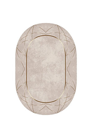 Dijital Baskı Yıkanabilir Kaymaz Taban Oval Salon Halısı Rvg7261-sd532