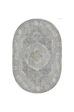 Dijital Baskı Yıkanabilir Kaymaz Taban Oval Salon Halısı Rvg7263-hy952