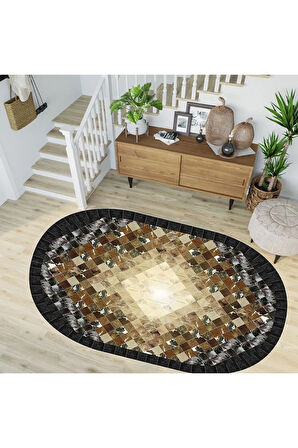 Dijital Baskı Yıkanabilir Kaymaz Taban Salon Halısı Ve Yolluk RVG7265-SD388