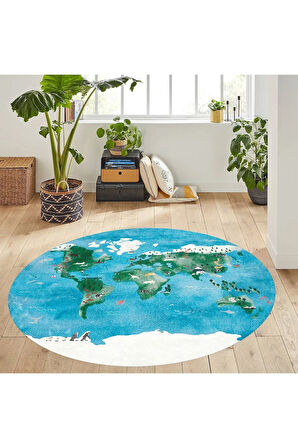 Dijital Baskı Yıkanabilir Kaymaz Taban Salon Halısı Ve Yolluk RVG7347