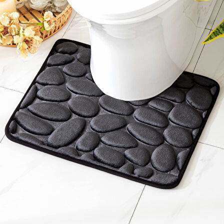 River World Köpük Modelli Kaymaz 1,5 cm Kalınlıkta Banyo Paspası