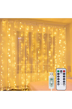 River World 3 Metre x 3 Metre Gün Işığı Renk 8 Fonksiyonlu Uzaktan Kumandalı Perde Led