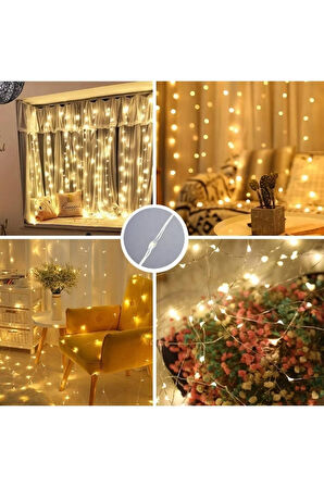 River World 3 Metre x 3 Metre Gün Işığı Renk 8 Fonksiyonlu Uzaktan Kumandalı Perde Led