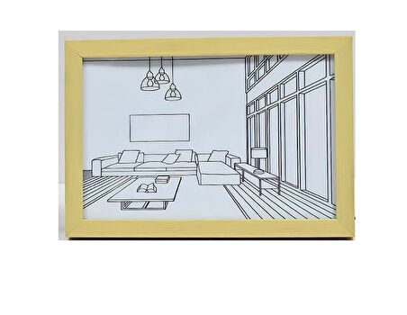 River World Retro Tablo Işıklı  