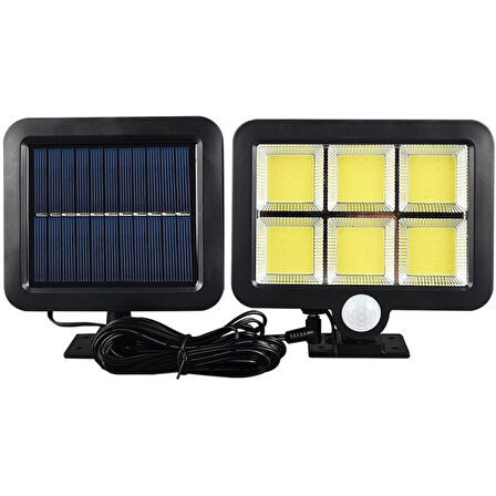 River World  3 Modlu Solar Panelli 120 Cob   Duvar Lambası