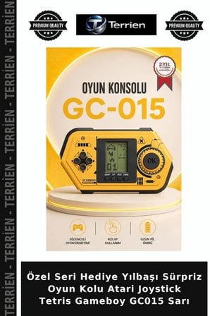 Özel Seri Hediye Yılbaşı Sürpriz Oyun Kolu Atari Joystick Tetris Gameboy GC015 Sarı