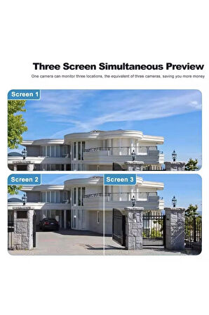 3 Kameralı 4g Sim Kart İle Ve 12 Volt Adaptör İle Çalışan 9mp Telefona Kurulan Güvenlik Kamerası