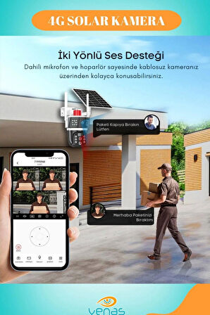 Solar Panel Dahil 4G Destekli 10x Zoom Full HD Çift Lens Akıllı Güvenlik Kamerası
