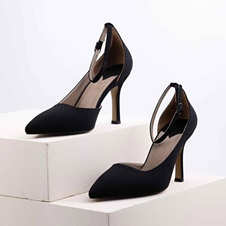 VİTA KAPALI SİVRİ BURUN 9CM İNCE TOPUK BANTLI STİLETTO - TOPUKLU AYAKKABI