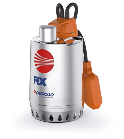 Pedrollo RXm 3 Flatörlü Full Paslanmaz Drenaj Dalgıç Pompa Monofaze(220 Volt) 12 mss 13.2 m³/h