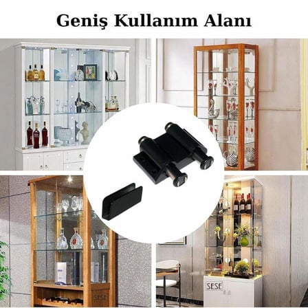 Sese Mıknatıslı Cam Kapak İtici Çiftli Cam Çıtçıtı (SS802-12)