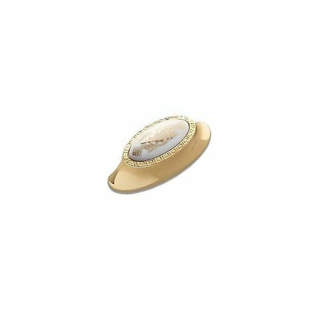 Tomurcuk Porselen Mobilya Kulbu Altın Beyaz 64mm Kulp (198-02-64-16)
