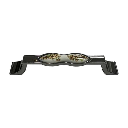Tomurcuk Porselen Mobilya Kulbu Füme/Beyaz Renk 128mm Porselen Kulp (198-33-128-87)