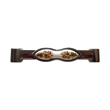Tomurcuk Porselen Mobilya Kulbu Füme/Beyaz Renk 128mm Porselen Kulp (198-33-128-87)