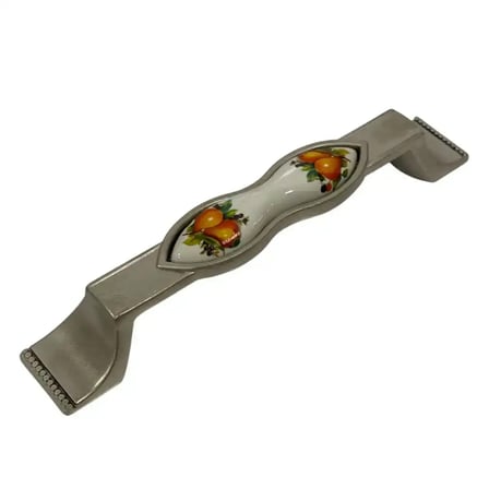 Tomurcuk Porselen Mobilya Kulbu Saten/Beyaz 128mm (198-48-128-81)