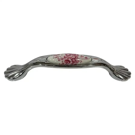 Tomurcuk Porselen Mobilya Kulbu Krom/Beyaz 180mm (198-55-128-18)
