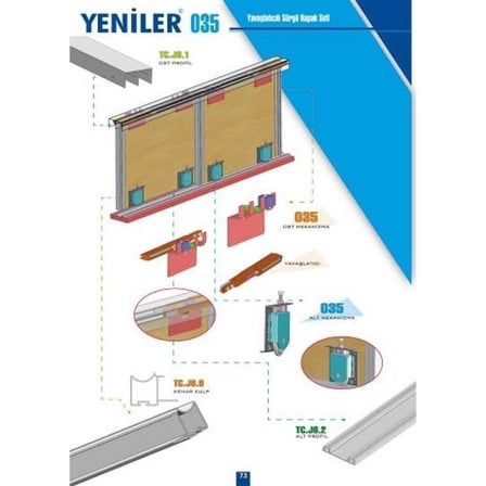 Yeniler Sürgü Kapak Mekanizması Çift Frenli 60kg (Y-035Ç)