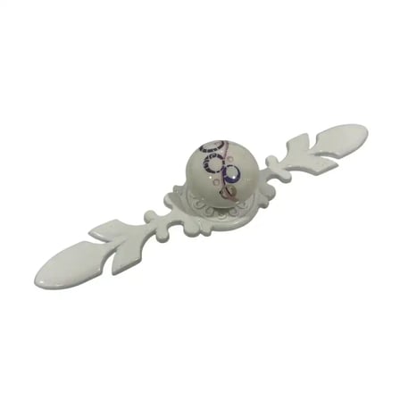 Tomurcuk Porselen Beyaz Düğme Kulp (198-38-D-01)