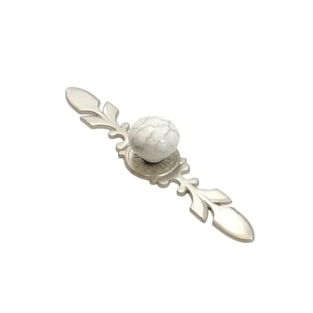 Tomurcuk Porselen Düğme Kulp Saten Beyaz (T1190-50-000)
