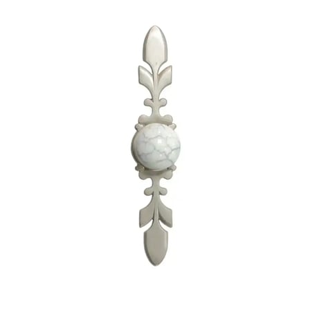 Tomurcuk Porselen Düğme Kulp Saten Beyaz (T1190-50-000)