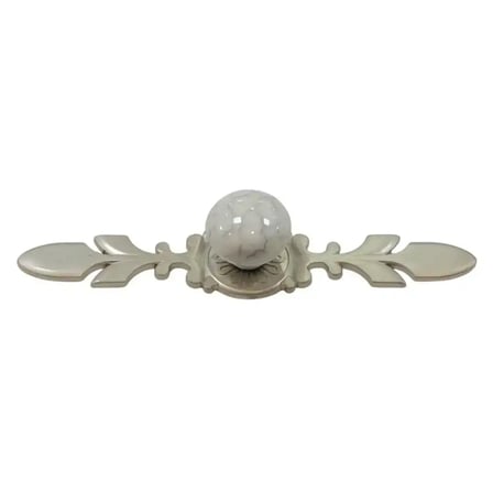 Tomurcuk Porselen Düğme Kulp Saten Beyaz (T1190-50-000)