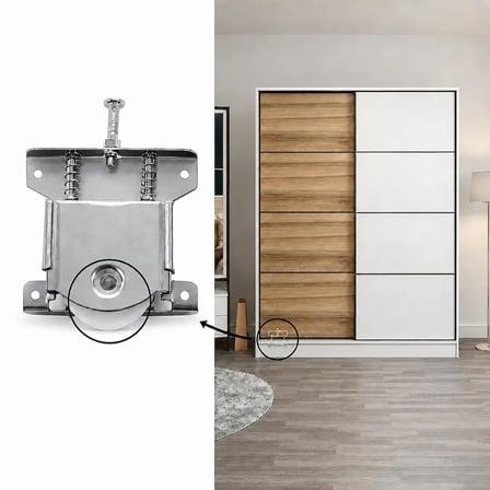 Sese Sürgü Kapak Tekeri 80kg Stoperli Tek Tekerlek (700-02-03)