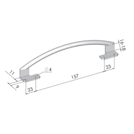 Mepa MK 818 Katlanır Kapak Kulbu Krom Renk Kulp (9006KR)