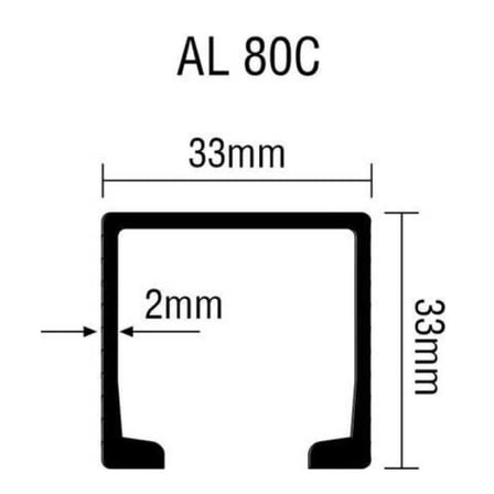 Mepa AL80C ve MKK2A Sürgü Kapı Sistemi Rayı 1 Metre (RAY30)