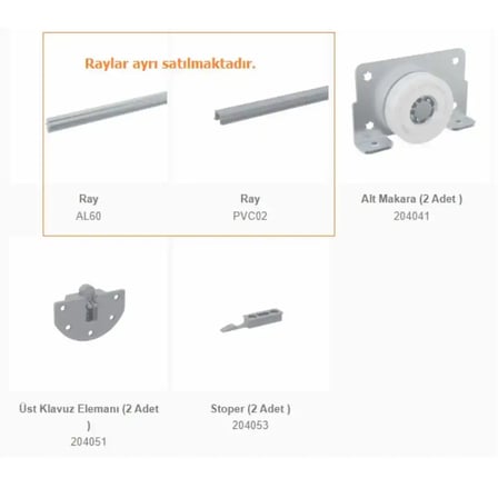 Mepa SKM60 Midi Dolap Sürme Sistem