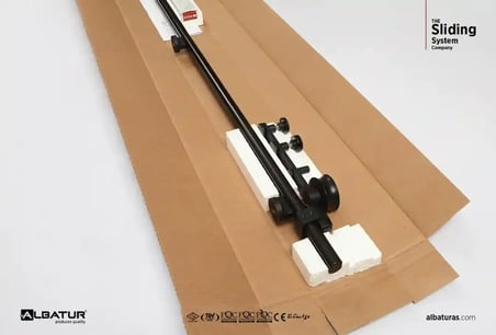 Albatur Üstten Askı Sürme Ahır Kapı Sistemi Siyah 2 Metre 60kg (119-8800-3430-2000)