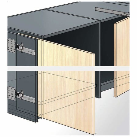 Hettich Döner Sürgü Kapak Sistemi KA 5740 / 600 mm (41377)