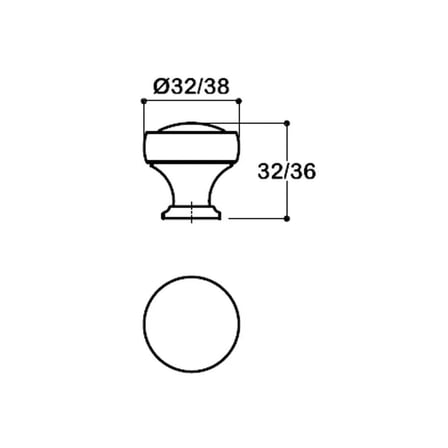 System Düğme Mobilya Kulbu Parlak Nikel 32mm Kulp (SY1935 0032 PN)