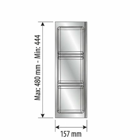Mesan Traybond 3 Bölme Beyaz Kaşıklık 157mm (105-83-06-302)